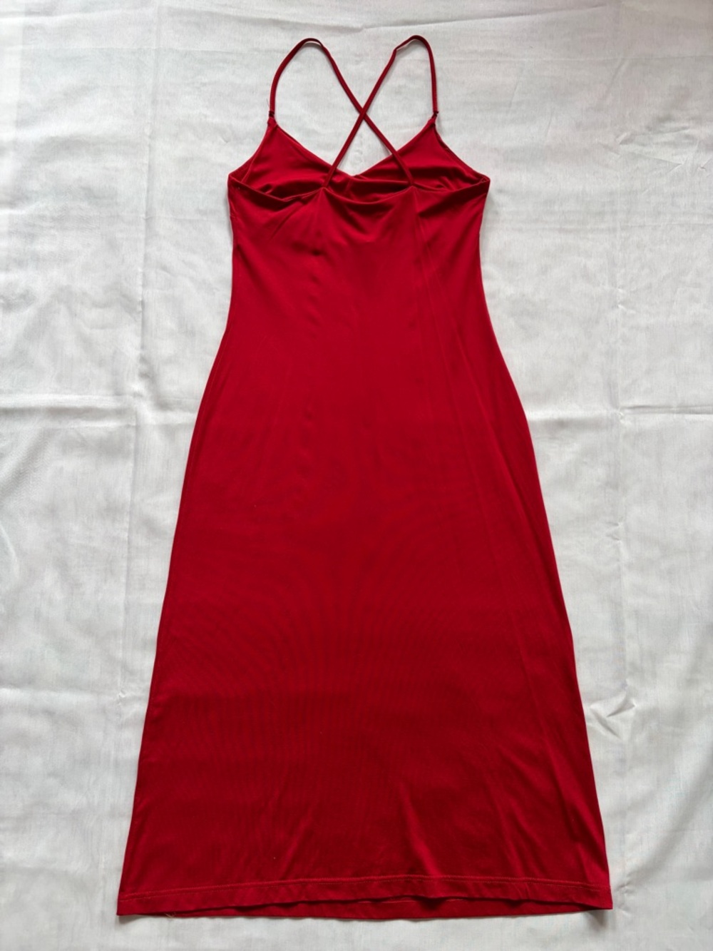 Lipstick Red Slip Dress Size M